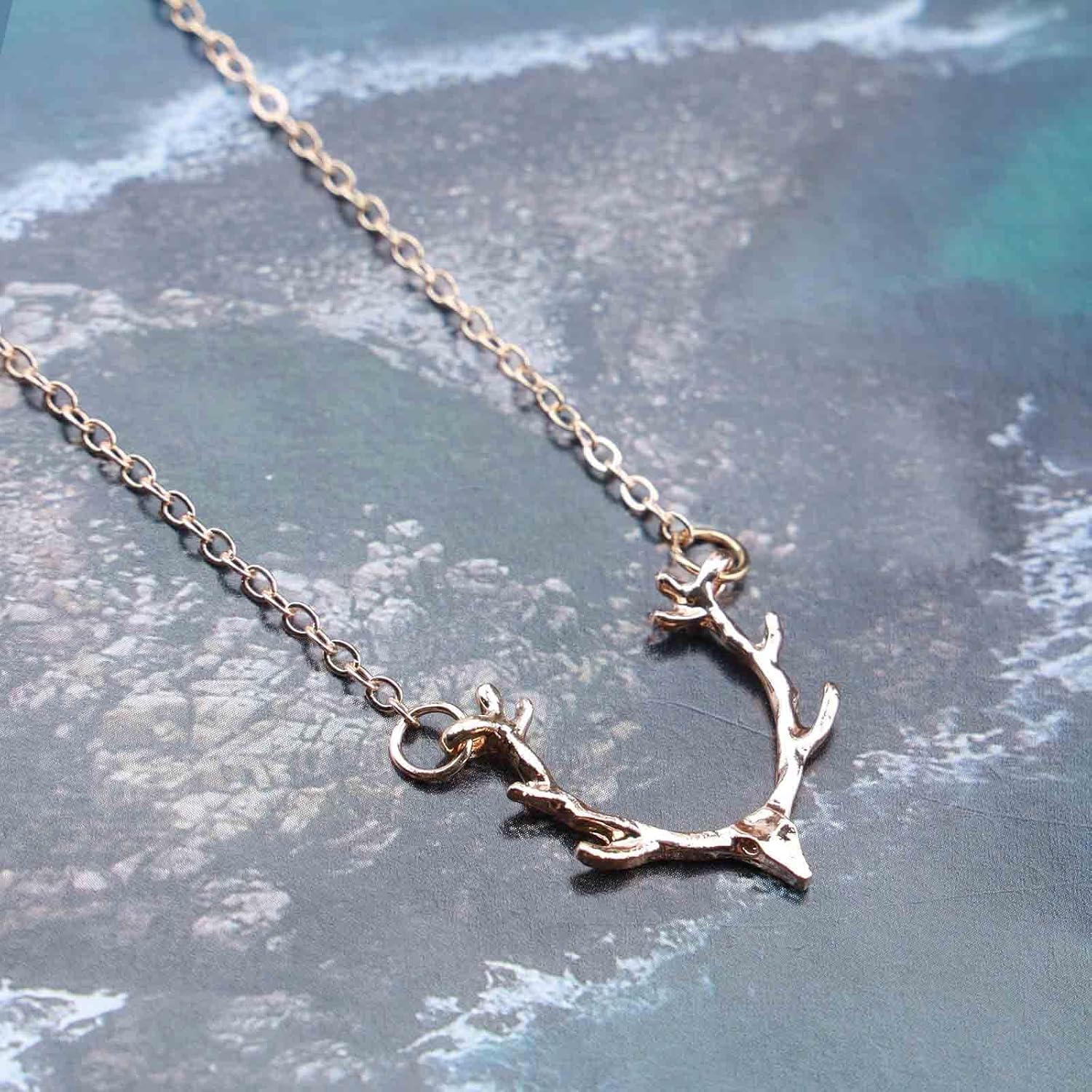 Boho Deer Antler Choker Necklace Elk Head Pendant Necklace Bohemia Antler Deer Choker Cute Animal Necklace Chain for Women - Image 6