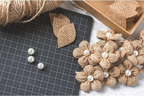 Miniatura 8 de The Home Talk Store - Rollos de arpillera naturales multiusos, material de fibra de yute de alta densidad, rollos decorativos para bodas,