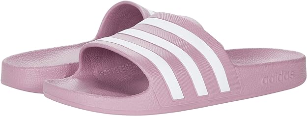 Footwear Flats Adilette Slides Pink Slides Glitter Adidas Adilette