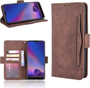 Case for Tecno Camon 12 Case Cover,Case for Tecno Camon 12 Case Flip Pu Leather Cover Brown