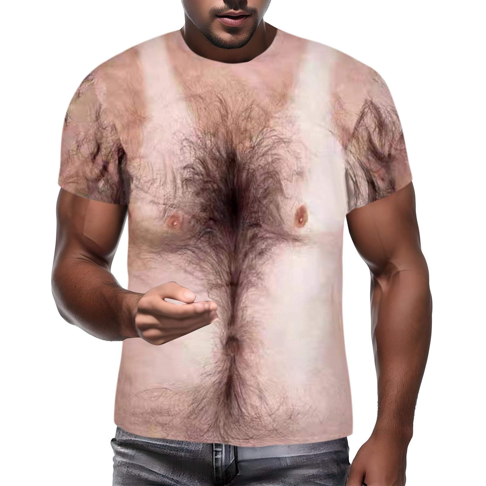 Camisetas divertidas con impresión 3D para hombre, verano, con gráficos informales, camisetas de manga corta, camisetas unisex feas para culturismo, camisetas interiores, ropa de calle