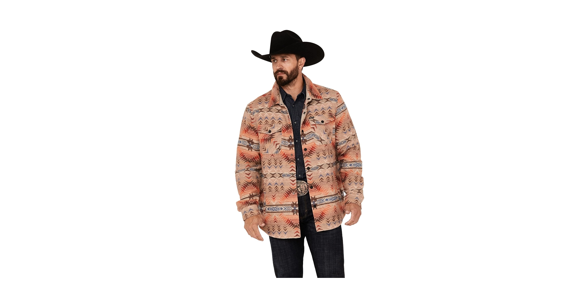andequal ジャケット Rock & Roll Denim Men's Tan Aztec Shirt Jacket Tan S at
