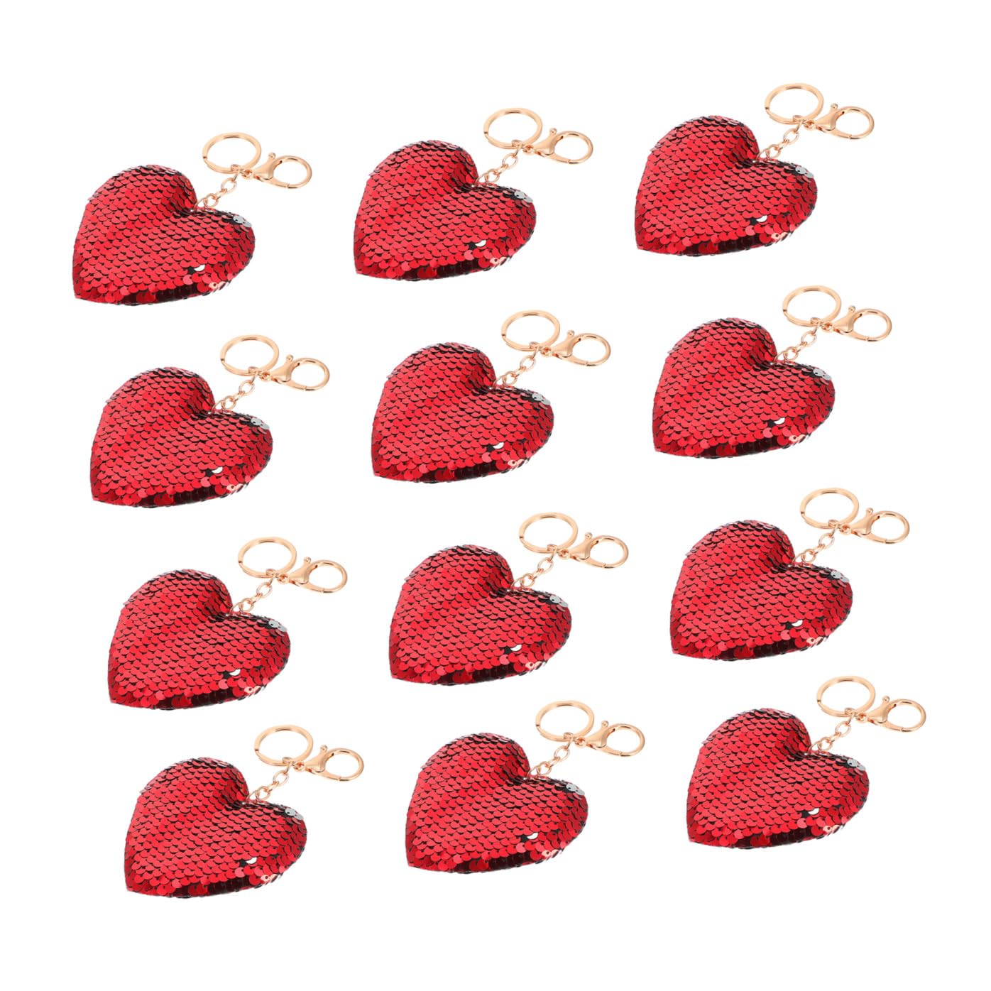 GALPADA Pezzi portachiavi con paillettes ciondolo a cuore portachiavi glitterato con paillettes decorazioni per appendere chiavi portachiavi a cuore con paillettes pendente lega