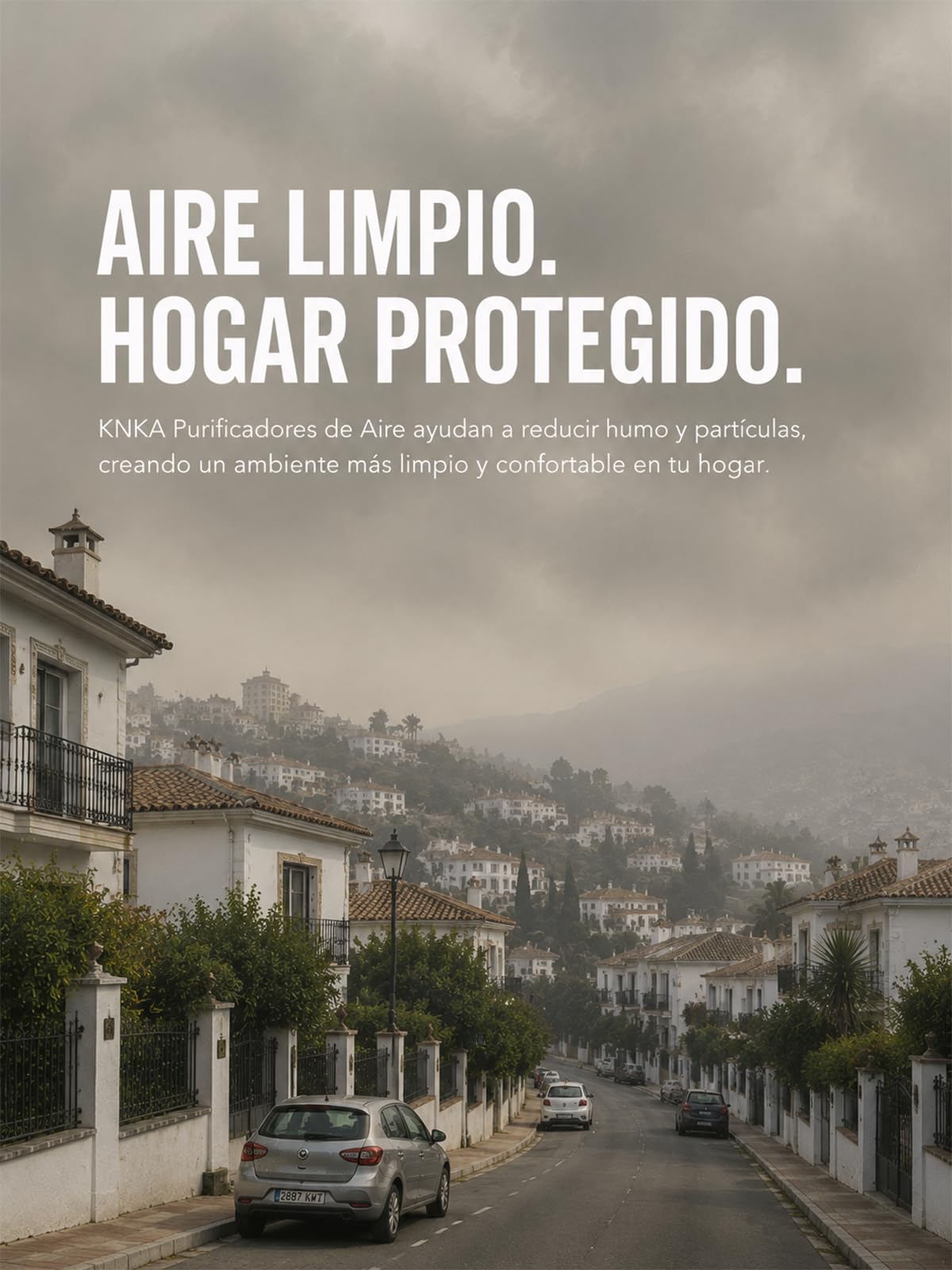 KNKA Purificador de Aire Filtro HEPA sensor inteligente hasta 80 ㎡ Blanco | CADR 300 m³/h Elimina el 99,97 % de polen, olores y polvo, modo sueño, ideal contra el pelo de mascotas APH3000