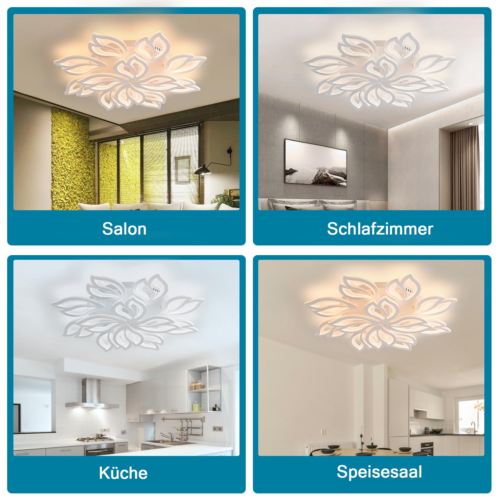 Sky angle LED Deckenleuchte Mit Fernbedienung Dimmbar Schlafzimmer Lampe, Kreative Blumenform Design Wohnzimmer Deckenlicht