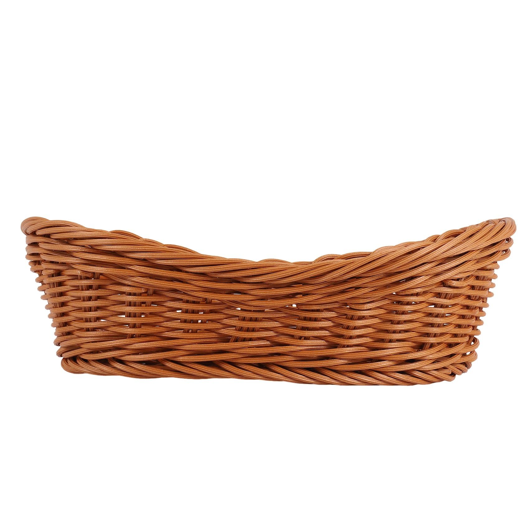 Juego de 3 cestas de servicio para cesta de pan tejida de mimbre, cesta de almacenamiento para mesa de almacenamiento cosmético de frutas y baño