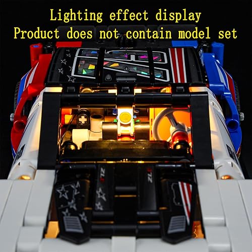 Miniatura 6 de Kit de luces LED compatible con NASCAR Next Gen Chevrolet Camaro ZL1 – para Technic 42153 (juego de modelos no incluidos)