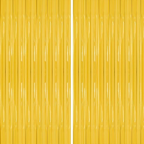 Paquete de 2 cortinas de flecos de oropel pastel de 6.4 x 6.6 pies, decoraciones de fiesta azules para celebración de vacaciones, despedidas de