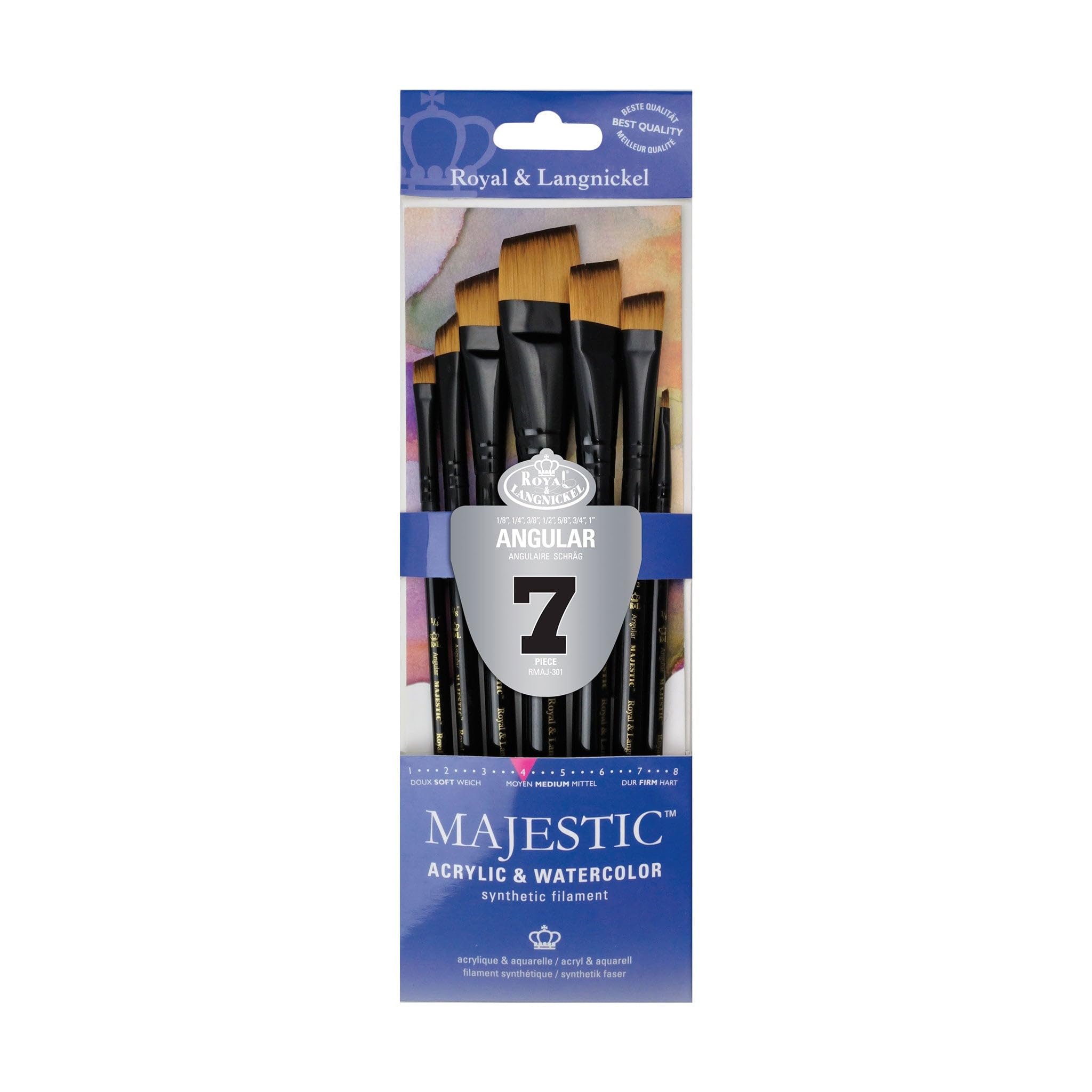 Majestic zestaw pędzli kątowych - 7/Pkg