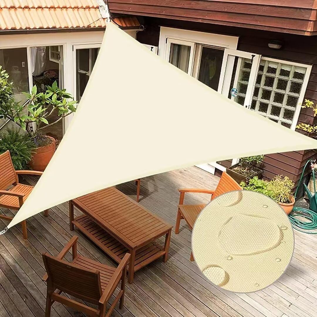 Wodoodporny trójkątny żagiel przeciwsłoneczny, 3,6 m x 3,6 m, ochrona przed promieniowaniem UV, na zewnątrz, na patio, do ogrodu, na imprezy, ceglany czerwony, z bezpłatną liną