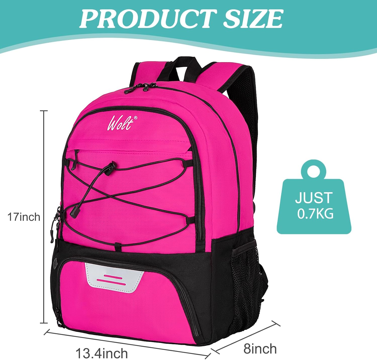 WOLT Soccer Backpack Soccer Bag with Ball Holder & Shoes Compartment, Sport Equipment Bags For Football, Basketball, Volleyball, Gym - Image 2