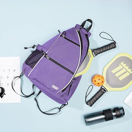 Miniatura 7 de Sucipi Bolsa de pickleball - Mochila de pickleball para hombres y mujeres, bolsa ajustable con gancho para cerca, gran capacidadbolsillo de seguridad