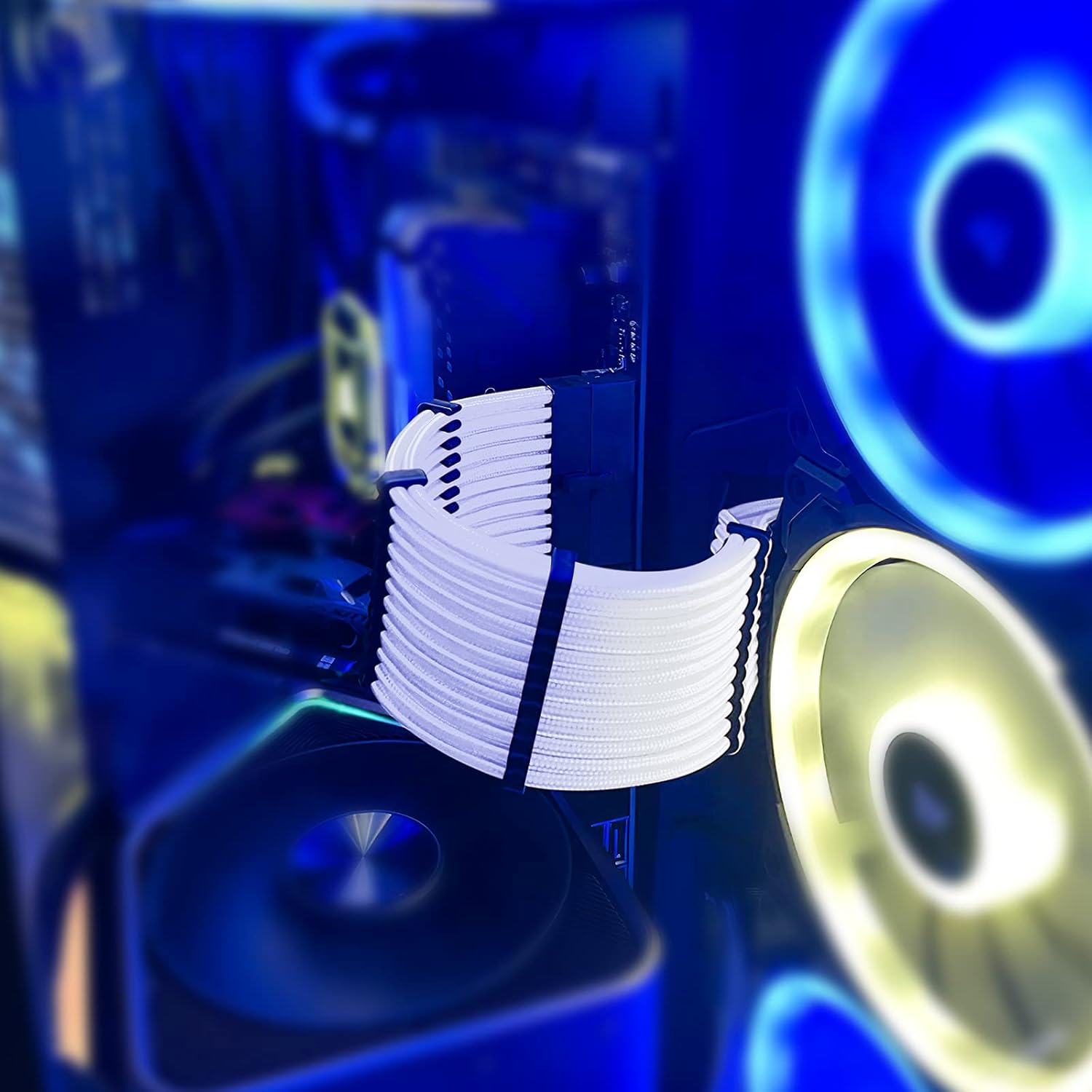 Flаѕh Sаlе Buу 1 gеt 1 Funtin Custom Mod Sleeved Cables, White PSU Cable Extension PC Kit, 18AWG 24 Pin ATX / 8 (4+4) Pin EPS / 8 (6+2) Pin PCIE / 6Pin PCIE Power Supply Cable with Combs, 30CM Bеѕt Quаlіtу 🔥 Funtin Custom Mod Sleeved Cables, White PSU Cable Extension PC Kit, 18AWG 24 Pin ATX / 8 (4+4) Pin EPS / 8 (6+2) Pin PCIE / 6Pin PCIE Power Supply Cable with Combs, 30CM