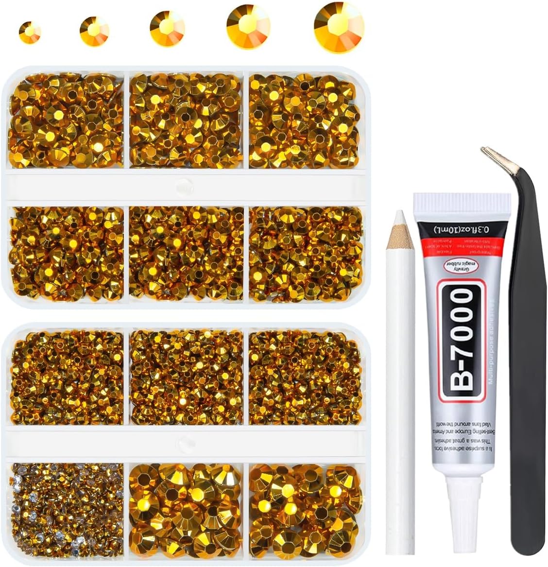 Gold Resin Flatback Rhinestones for Bedazzling Crafting Metallic Golden Flatback Jelly Stones 2mm 3mm 4mm 5mm 6mm Non-Hotfix Golden Gems for Nails Face Eyes Makeup Tumblers Bottles DIY Crafts