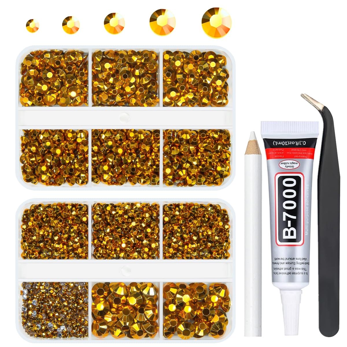 Gold Resin Flatback Rhinestones for Bedazzling Crafting Metallic Golden Flatback Jelly Stones 2mm 3mm 4mm 5mm 6mm Non-Hotfix Golden Gems for Nails Face Eyes Makeup Tumblers Bottles DIY Crafts