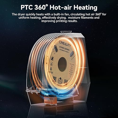 Miniatura 2 de Creality - Caja secadora de filamentos oficial Space PI, caja secadora de filamentos para impresora 3D mejorada con calefacción de 360, caja de