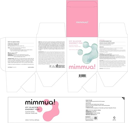 Miniatura 9 de Ice Sorbet Toner Pads  Toallitas de preparación de la piel para hinchazón, bolsas debajo de los ojos y estiramiento facial instantáneo, almohadillas