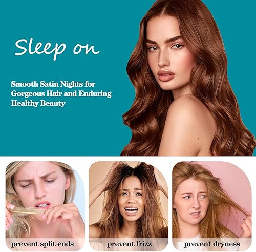 Vista 29 de Funda de almohada de satén para cabello y piel, más suave que la funda de almohada de seda de morera, 1 paquete, funda de almohada de satén con Rosa