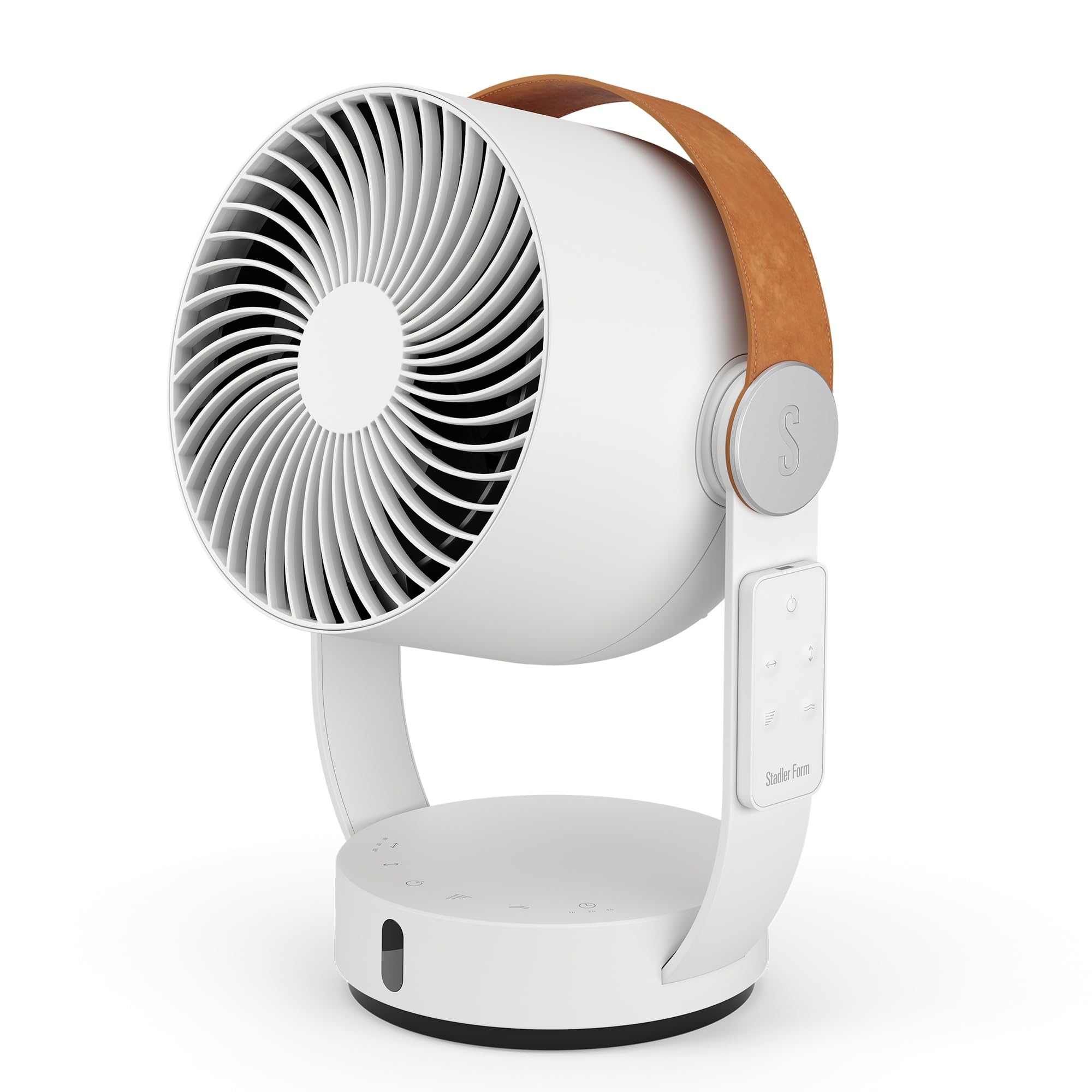 Stadler Form Circulador de aire 3D Leo, ventilador con función de giro horizontal y vertical, largo alcance de hasta 8 m, con mando a distancia, blanco