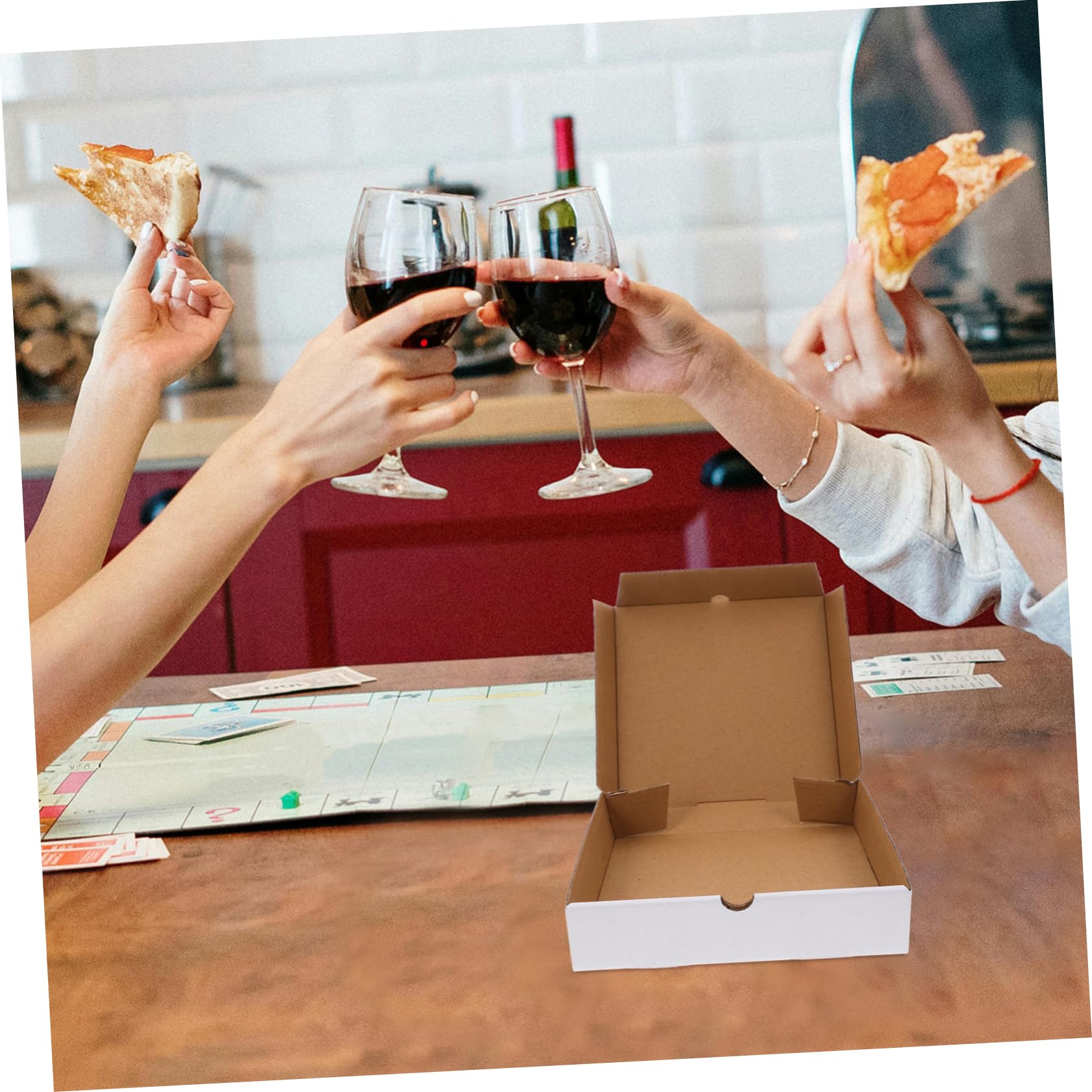 Scatola Pizza Bianca in Carta Kraft Ondulata, 30 Pezzi | Formato 6 Pollici, Imballaggio da Asporto, Conserva Freschezza e Praticità per Confezioni Alimentari