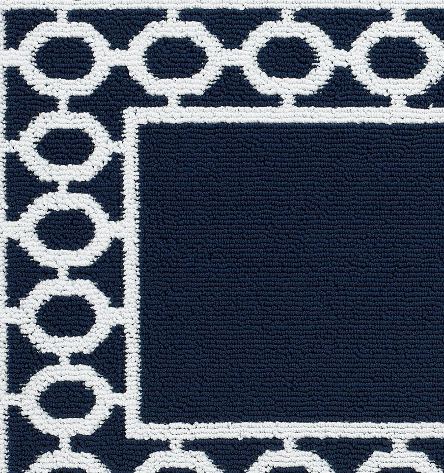 Miniatura 7 de Creative Home Ideas Alfombra acolchada con borde de enrejado Christine - Decoración moderna del hogar, alfombra lavable - Alfombra decorativa para