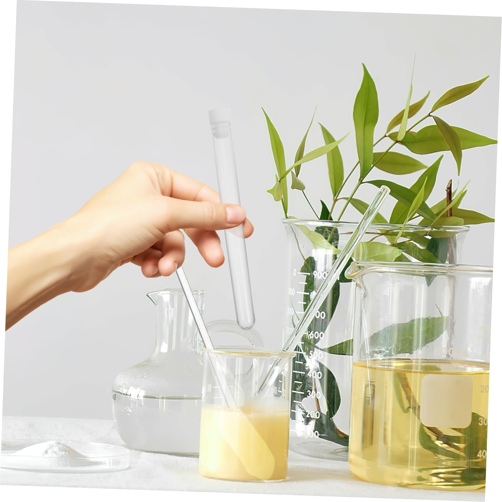 Gatuida Provette in Plastica 100 Pezzi Coperchio Sicuro e Design Compatto per Piccoli Oggetti e Perline Uso in Laboratori e Case