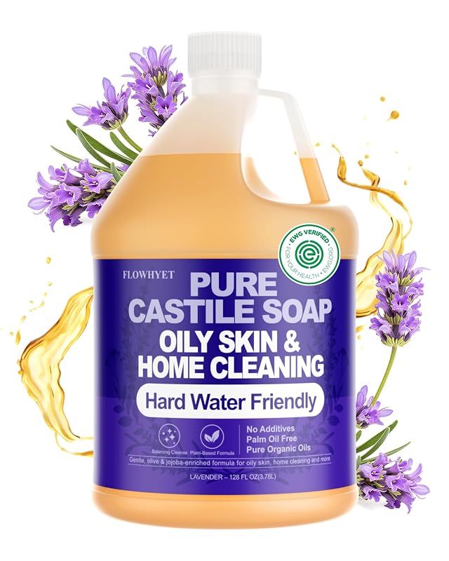 Sabonete líquido de Castela FLOWHYET com lavanda, 3,79 L