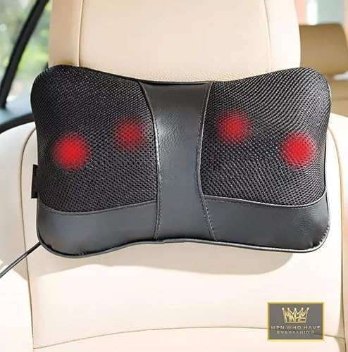 Miniatura 4 de Almohada de masaje con calor Masajeador Shiatsu calentado de amasamiento profundo para cuello, espalda y hombro Regalos de relajación para papá y