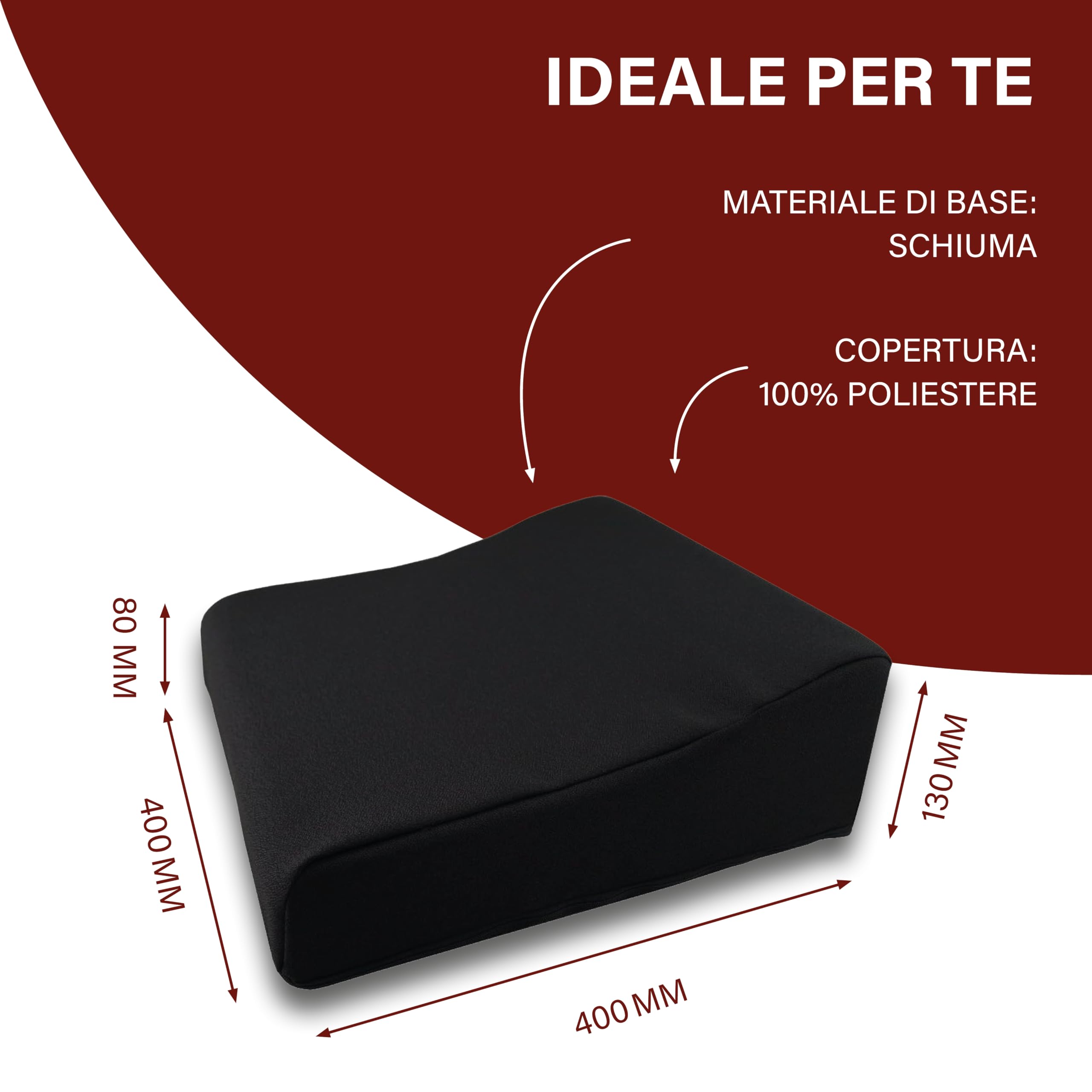 PrimoLiving P-467 Federa Di Ricambio Per Cuscino, 40x40 Cm, Con Cerniera E Fondo Antiscivolo
