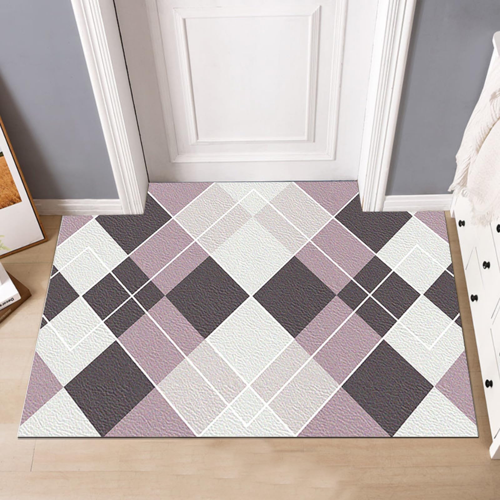 Alfombra de baño de tierra de diatomeas súper absorbente de secado rápido antideslizante de diatomita barro alfombra de baño, felpudo de oficina, cocina, comedor, sala de estar, pasillo, 70 x