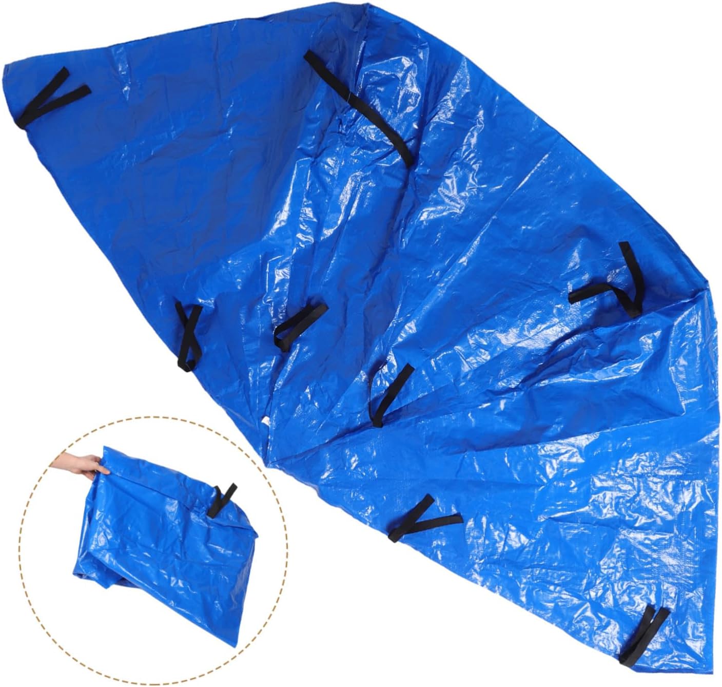Kisangel Trampoline Canopy Cover Shade for Round Outdoor Trampolines Sunshade Easy to Install Rain and Sun Cover