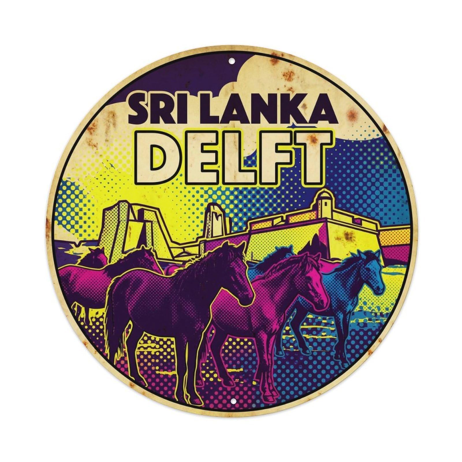 Sri Lanka Delft Island Lagoon Coral Reef Metal Tin Sign