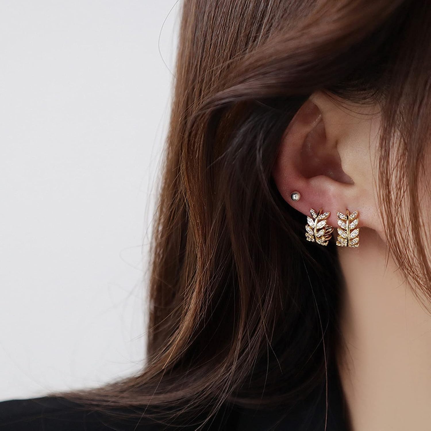 S925 Sterling Silver 0.8cttw Diamond Small Hoop Earrings for Women, D Color VVS1, Elegant Gift for Wife on Birthday
