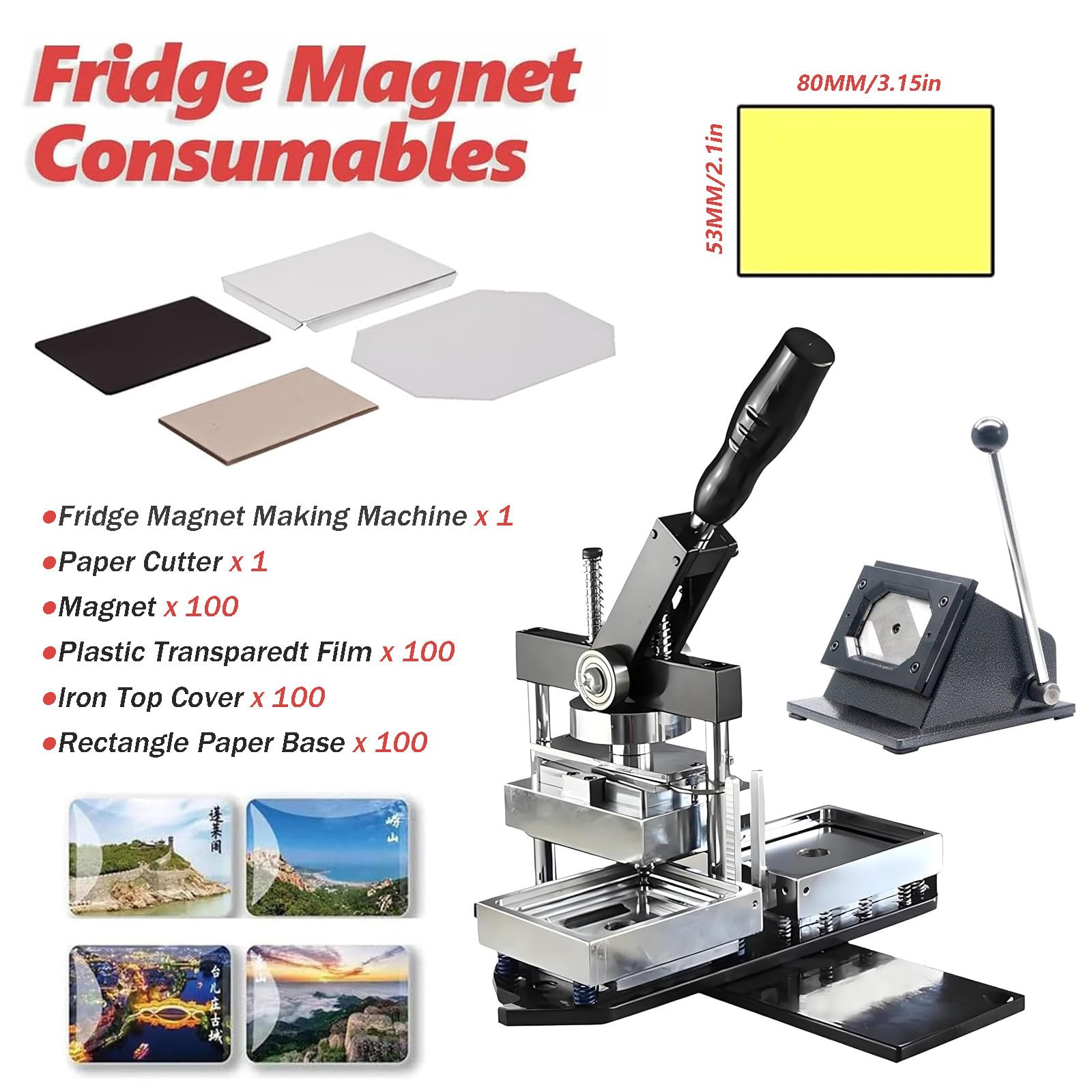 Máquina para Hacer imanes con Fotos (DIY) con consumibles: CREA imanes de refrigerador Personalizados para Decorar tu hogar y Oficina.