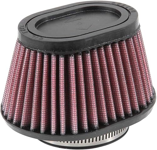 K&N Filtro de entrada de aire universal con abrazadera alto rendimiento, filtro de aire de repuesto premium Diámetro de la brida 2.4375 pulgadas,