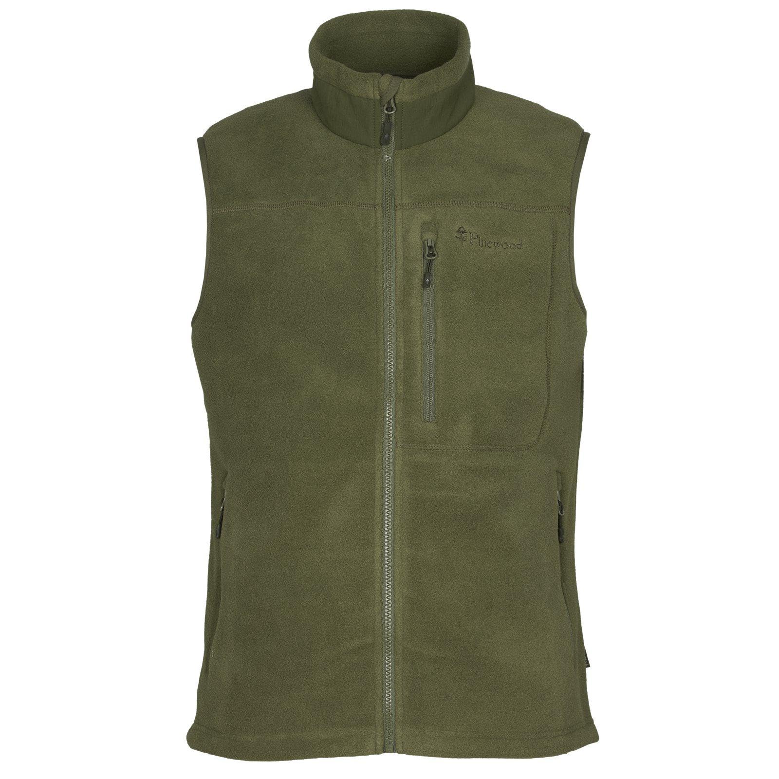 Pinewood Herren Fleeceweste, ärmellose grün, schwarz, oder blaue Outdoor Weste aus 100% übergebliebenen Stoffe, ideales Fleece für die Jagd und zum Wandern