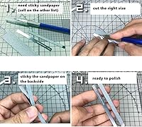 Vista 3 de Military Model 10 in 1 Stainless Steel Sanding Rod Fine polishing Article Hobby Grinding Tools