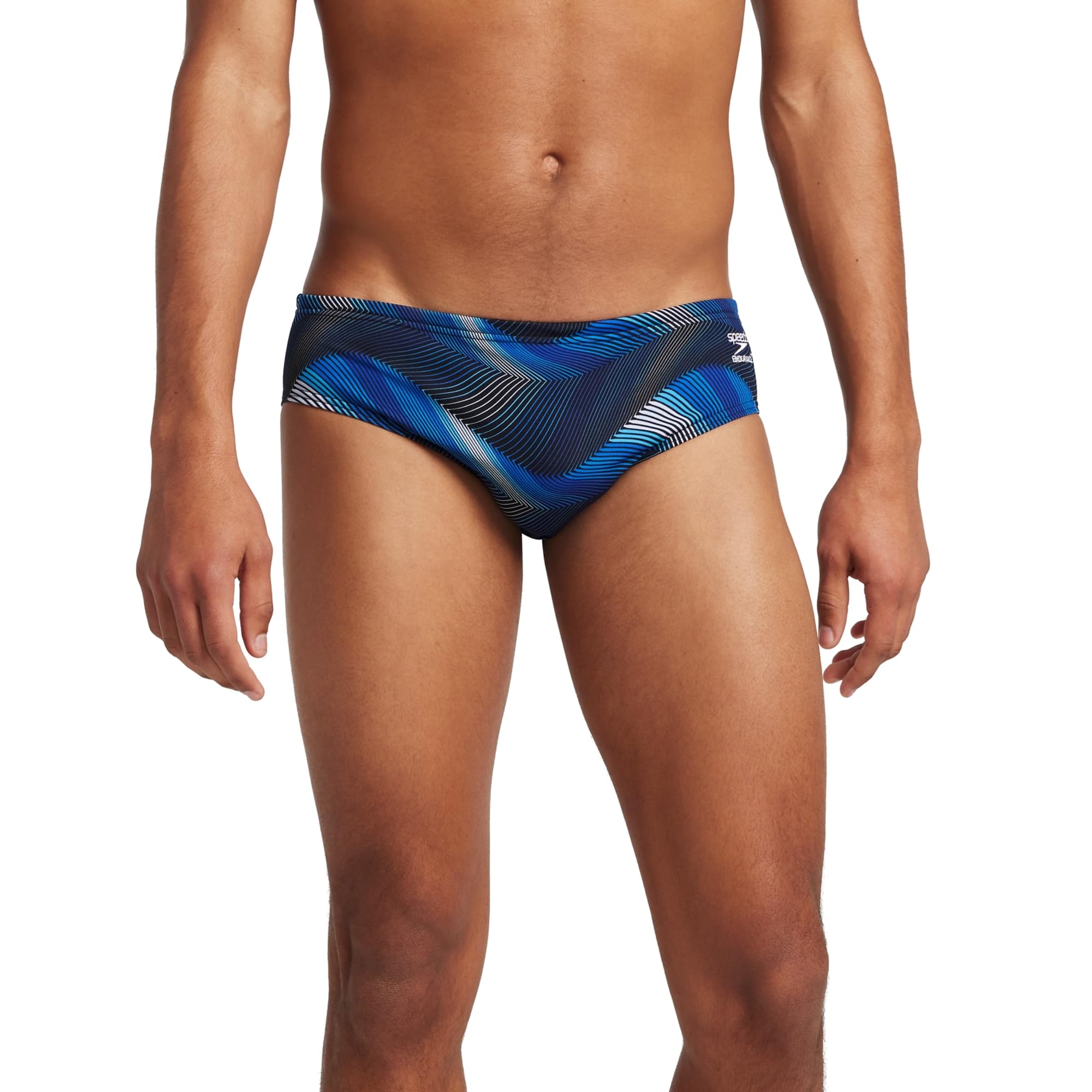 Speedo Mens Men's Swimsuit Endurance+ Printed Racing Brief