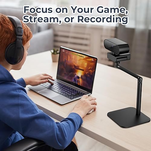 Miniatura 7 de Soporte de micrófono de escritorio, brazo de montaje ajustable con múltiples hilos para Blue Yeti, Fifine, Shure, HyperX y más micrófonos, cámaras