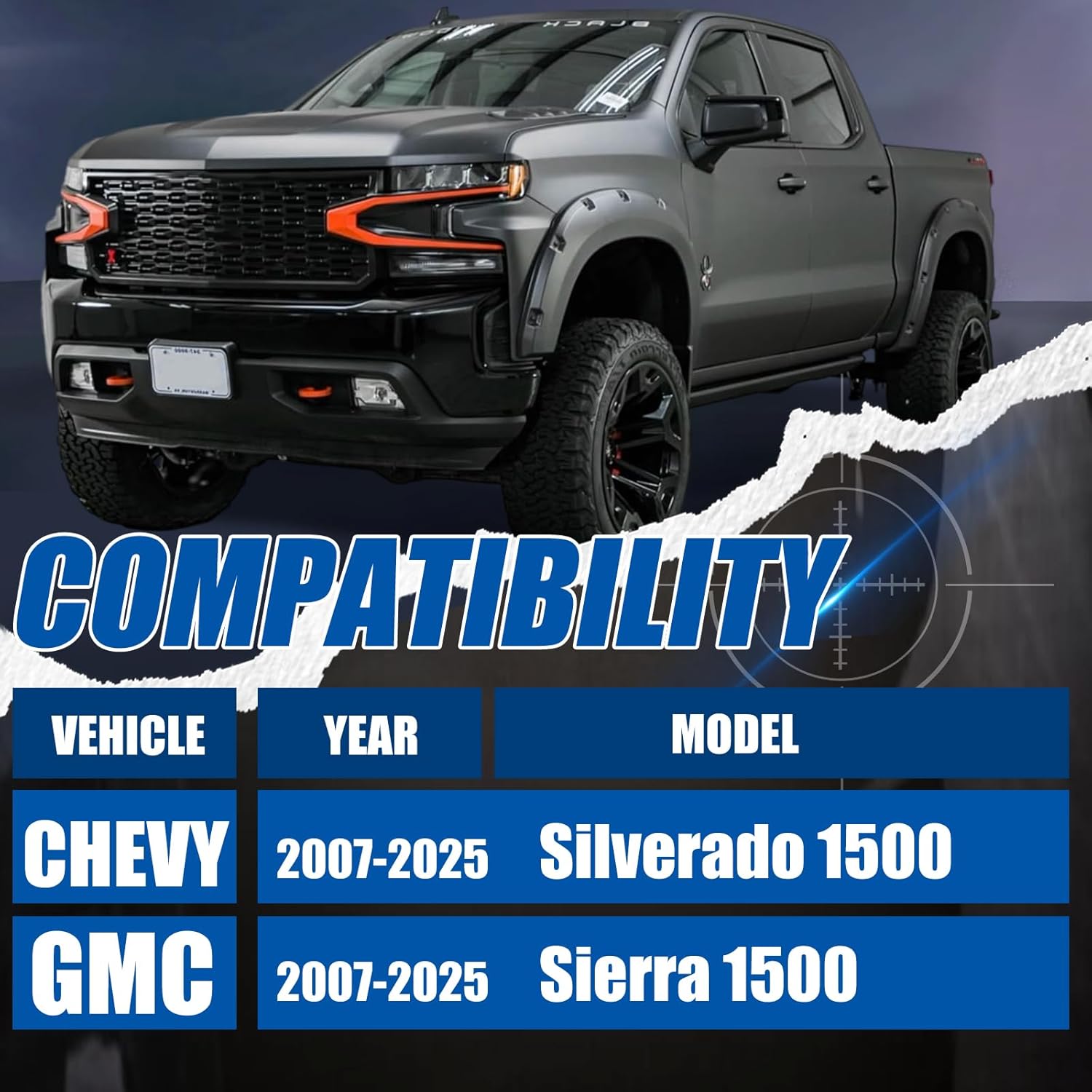 GAsupply 2.5" Front Leveling Lift Kits, Compatible with 2007-2025 Chevy GMC Silverado Sierr 1500 2WD 4WD, 2.5 Inch Raise Strut Suspension Spacers