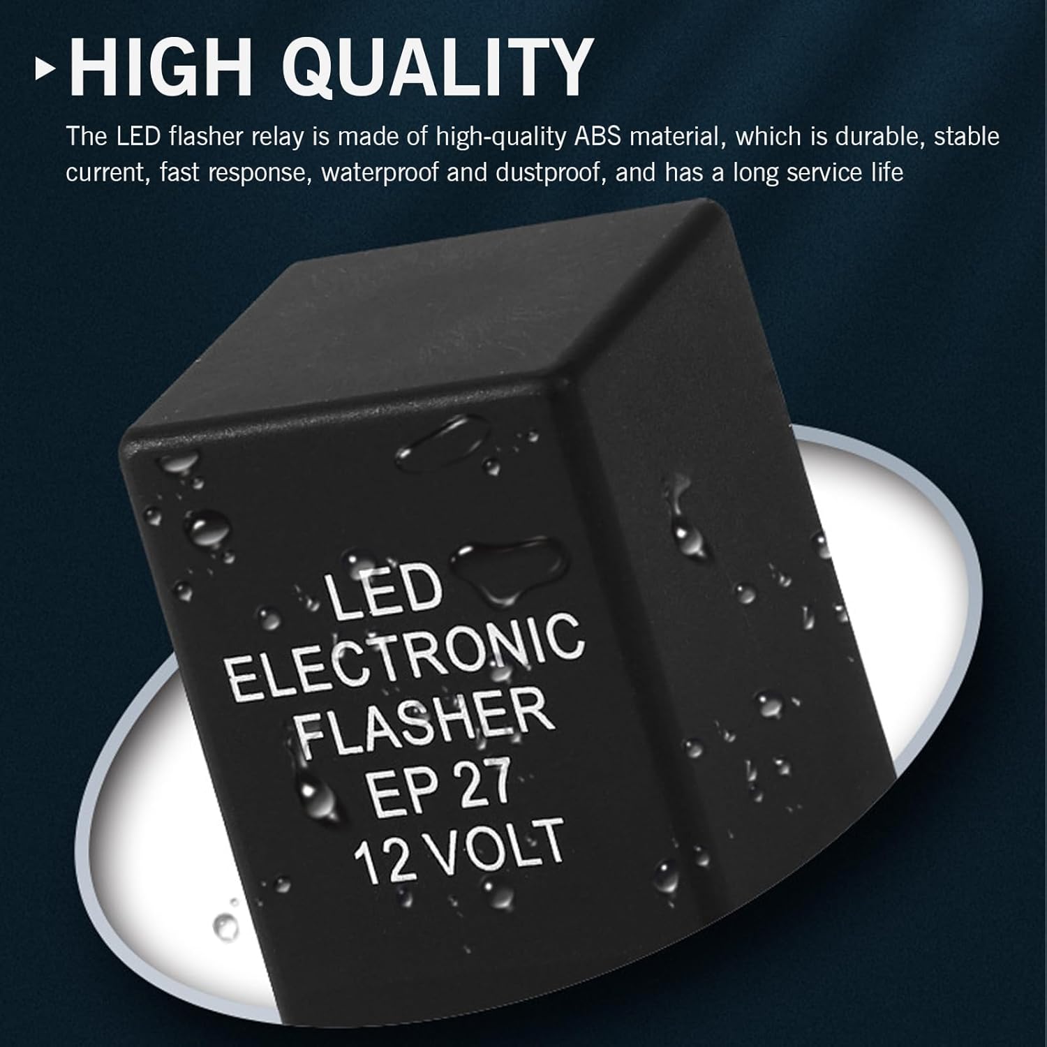 EP27 5 Pin LED Flasher Relay for Hyper Flash Fix, Compatible with Ford Dodge Chevrolet Lincoln Mercury Mazda, LED Turn Signal Blinker Relay