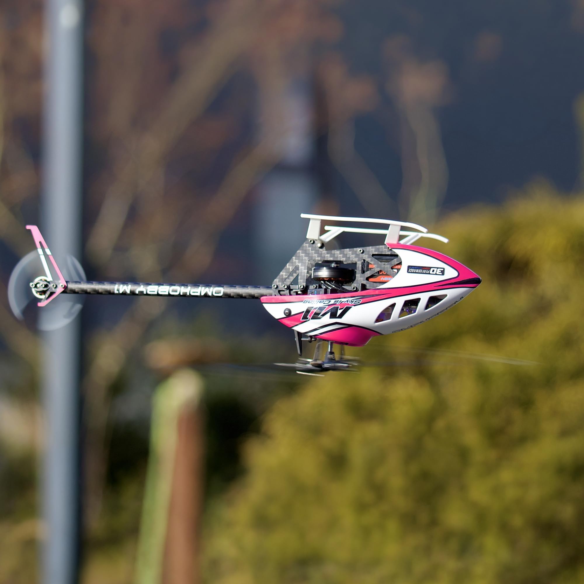 OMPHOBBY M1 V3 PRO 100-Klasse Mini 3D-RC-Hubschrauber BNF, 6CH Direktantrieb RC Helicopter mit integriertem ELRS-Empfänger &OFS3+ Flugsteuerung, Bürstenloser Motor, 2S LiHV-Akku Kein Controller Orange