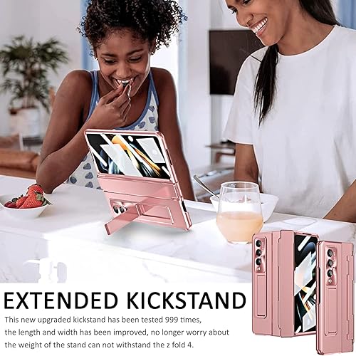 Miniatura 5 de Miimall Funda compatible con Samsung Galaxy Z Fold 4, Z Fold 4 con protección de bisagra mejorada, película de lente de cámara, protector de