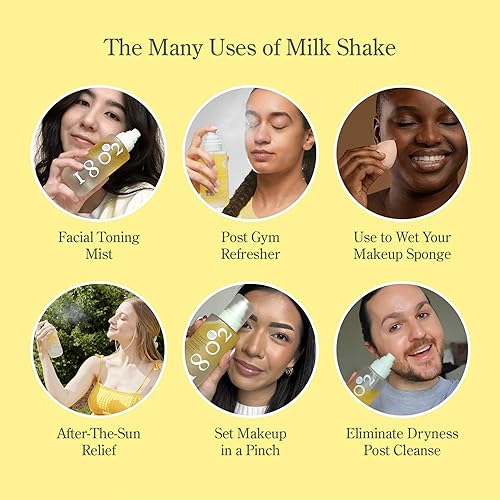 Miniatura 5 de Beekman 1802 Tónico facial Milk Shake, sin fragancia, ácido hialurónico y bruma facial de escualano, alivia el enrojecimiento, no comedogénico, sin