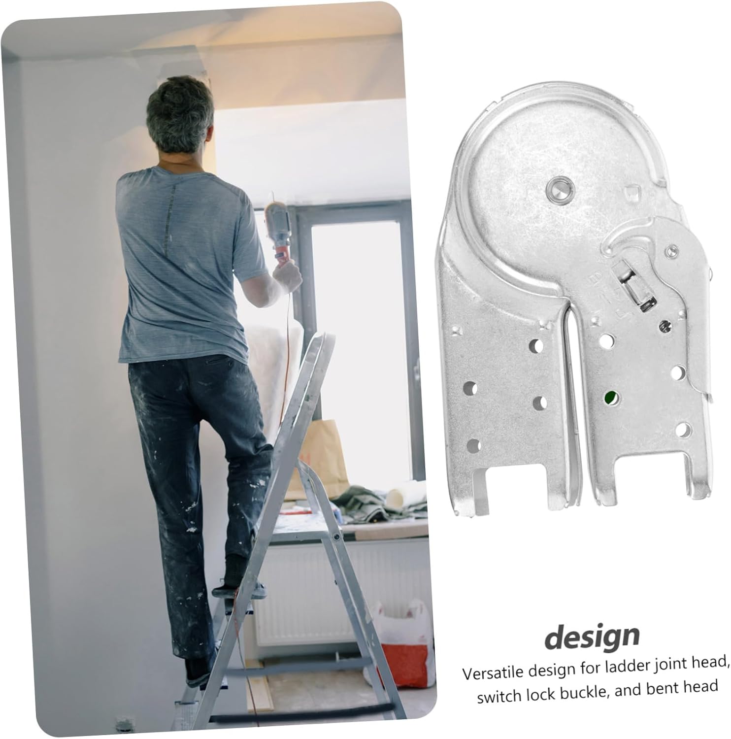 Folding Step Ladder Hinge Replacement Kit Heavy Duty Attic Ladder Parts Compact Design for Easy Storage and Performance Versatile Accessory for Home Use