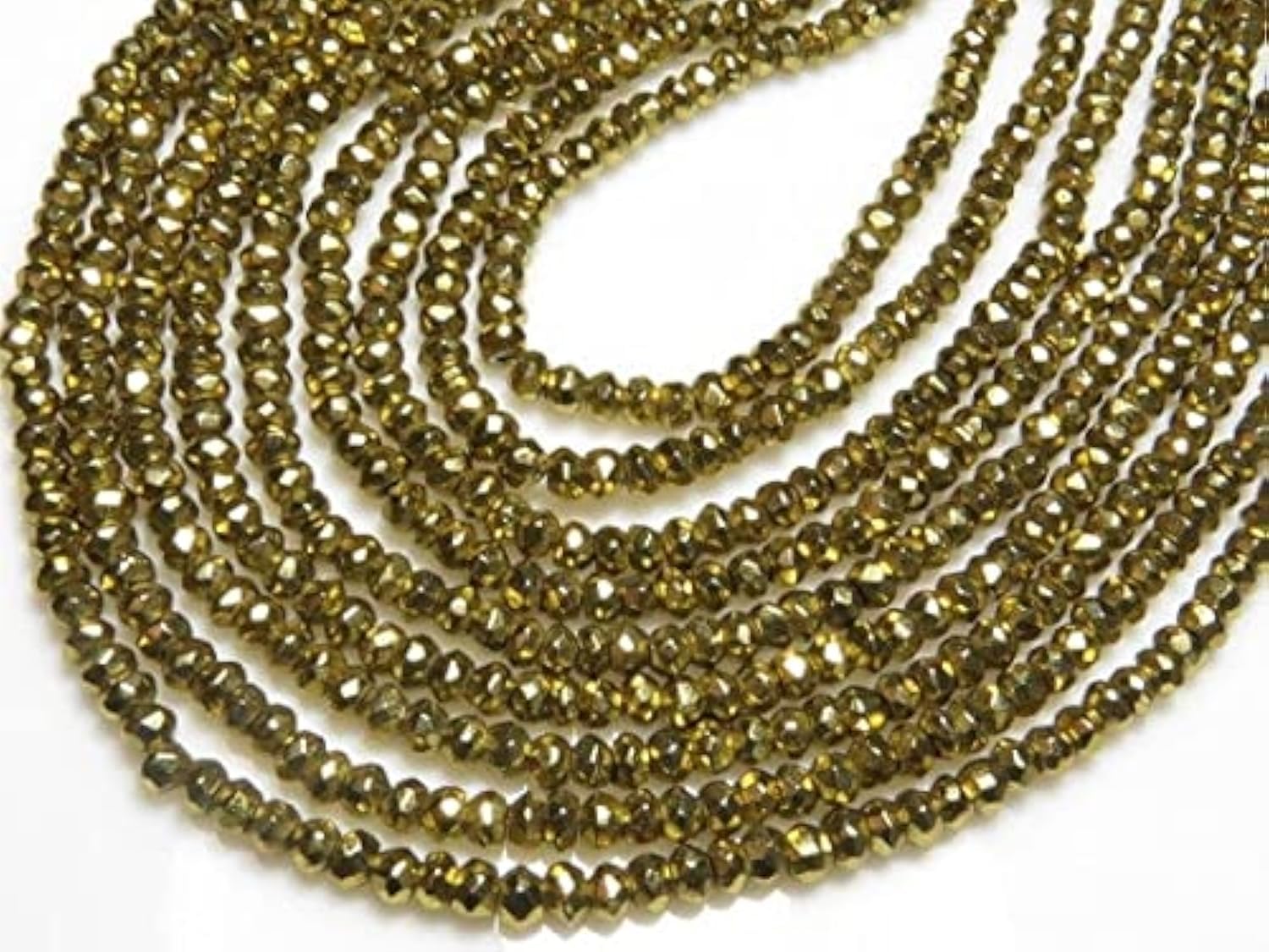 Pyrite perles rondelles micro cut 4mm pierre marron pour collier diy