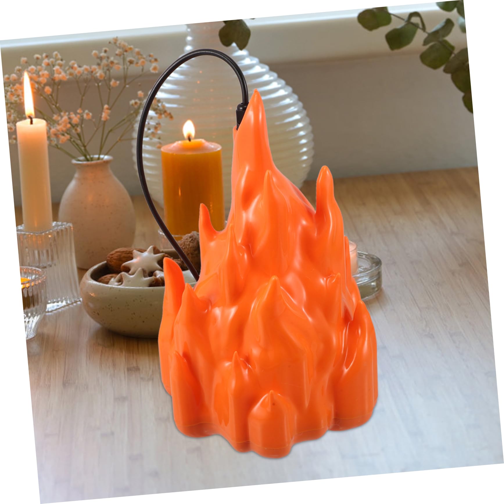 Anneome Lampada Effetto Fuoco Finto LED Luce Fiamma Tremolante Luce Notturna Fiamma Artificiale Decorativa per Stufa Patio Campeggio e Arredamento Casa