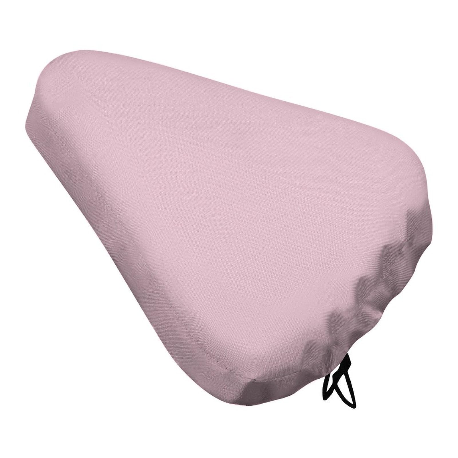 Treer Bike Seat Cover Waterproof, Solid Color Outdoor Bicycle Saddle Rain Dust Cover with Elastic, Water Resistant Bicycle Seat Protector Shield Non-Slip Lightweight for Journey (Pink,1pc)