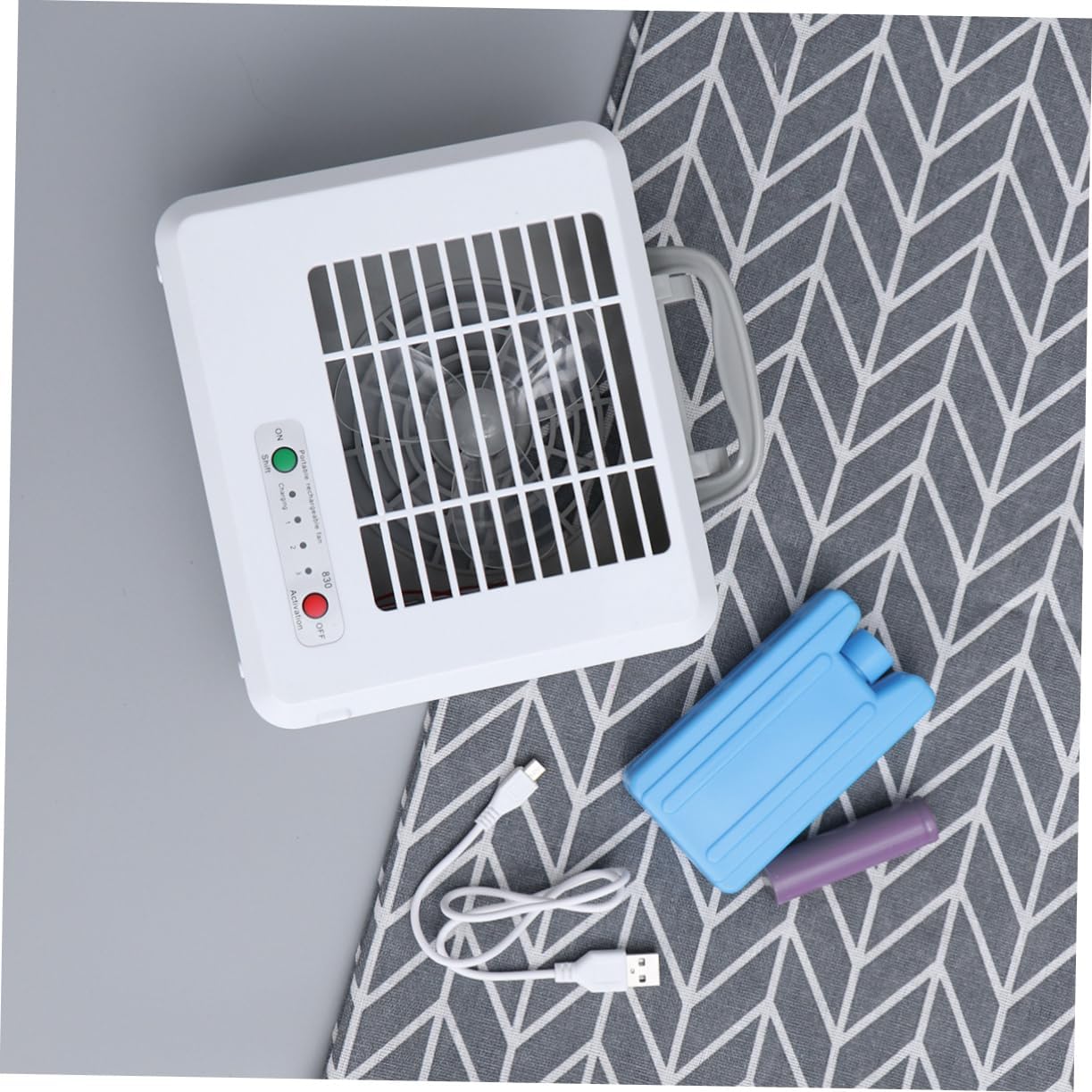 Cabilock Energy Saving Mini Silent Electric Air Cooler Fan with Strong Powered Large Water Tank Humidifier for Home Office Quiet Cooling
