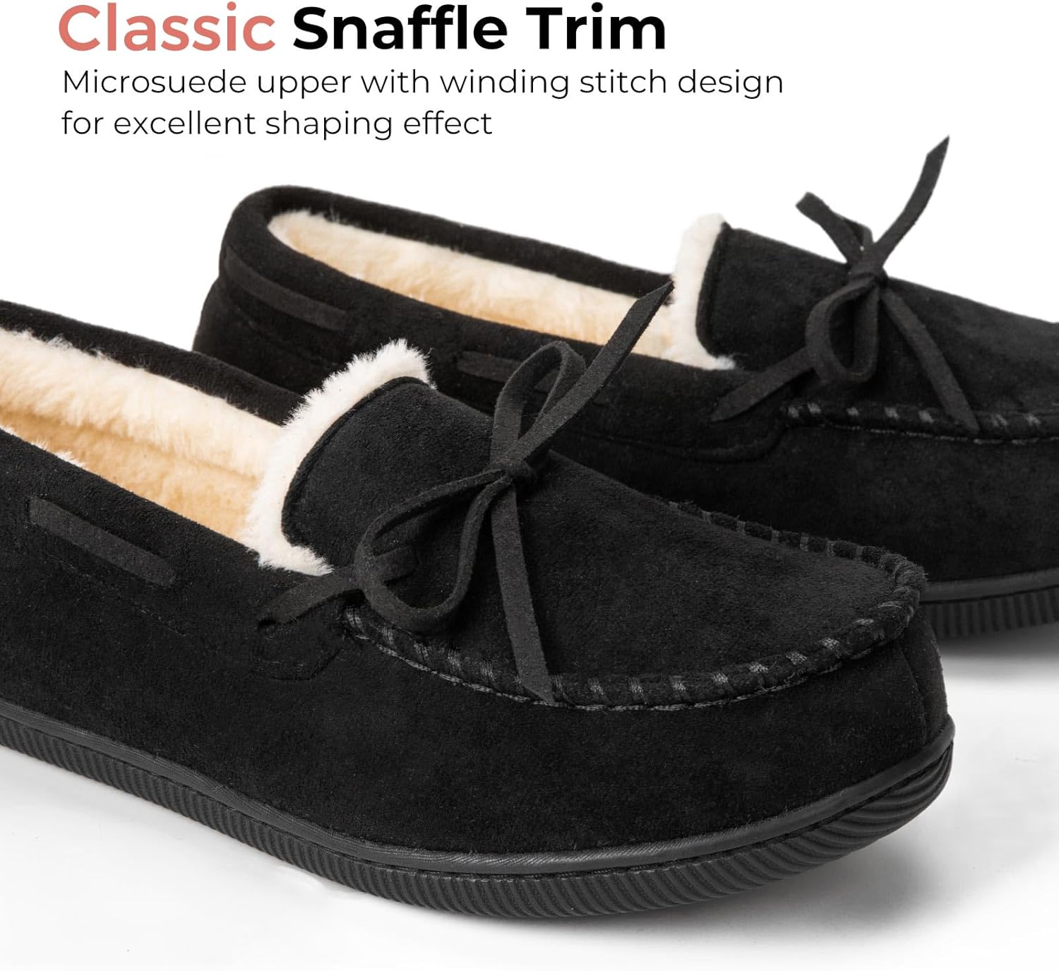 HomeTop Women's Moccasins House Slippers Memory Foam Indoor Outdoor Ladies Shoes - Image 3